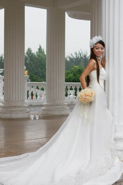 Photoshop 打造清爽的青绿色婚片