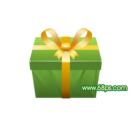 Photoshop 制作一个漂亮的绿色礼品盒