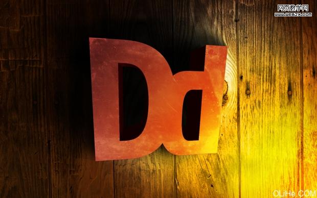 Photoshop 颓废的红色立体字制作