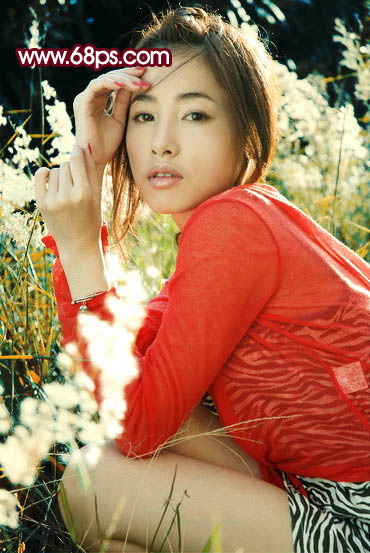 Photoshop 调出外景人物明亮的青红色