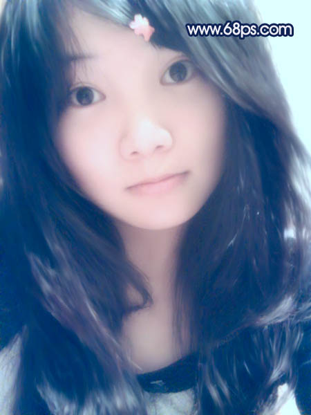 Photoshop 调出手机照片柔和的淡紫色