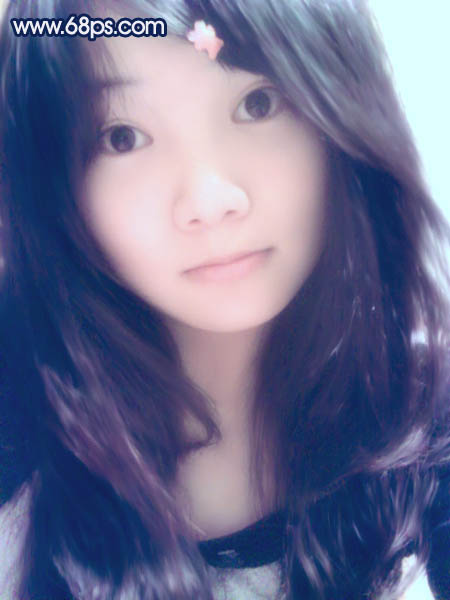 Photoshop 调出手机照片柔和的淡紫色