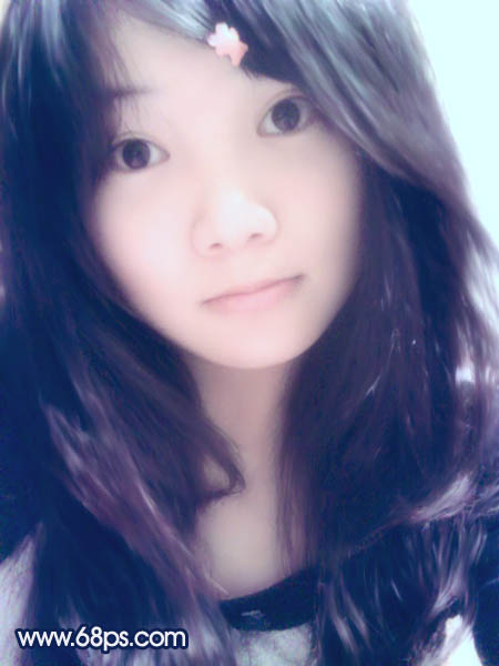 Photoshop 调出手机照片柔和的淡紫色