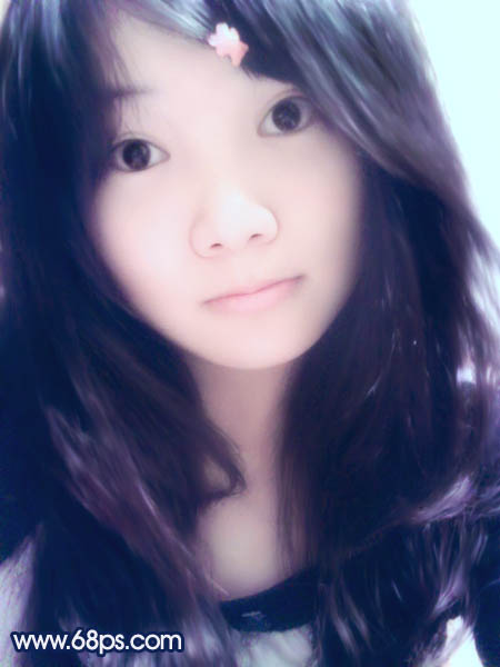 Photoshop 调出手机照片柔和的淡紫色