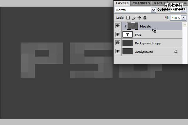 Photoshop 格子纹理立体字教程