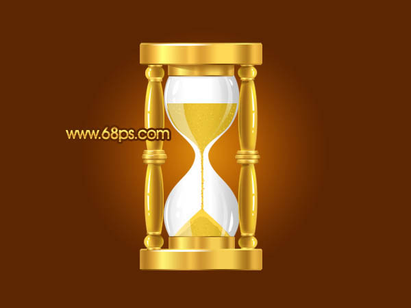 Photoshop 漂亮的黄金沙漏制作方法