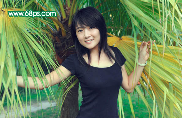 Photoshop 给手机人物照片加上糖果色