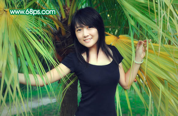 Photoshop 给手机人物照片加上糖果色