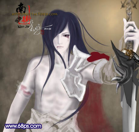 photoshop 鼠绘忧伤的古代武士