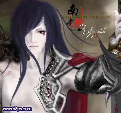 photoshop 鼠绘忧伤的古代武士