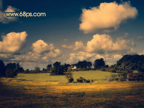 Photoshop 昏暗的黄昏外景照片