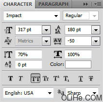 Photoshop 简单的光照字效果