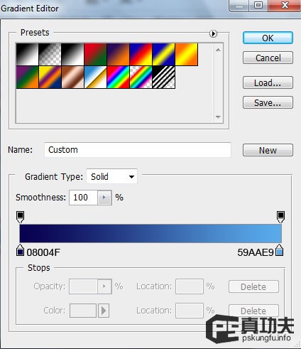 Photoshop 蓝色梦幻的潮流壁纸制作