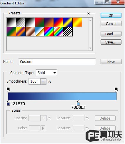 Photoshop 蓝色梦幻的潮流壁纸制作