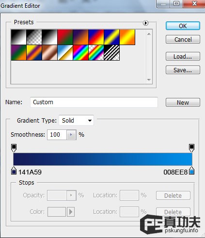 Photoshop 蓝色梦幻的潮流壁纸制作