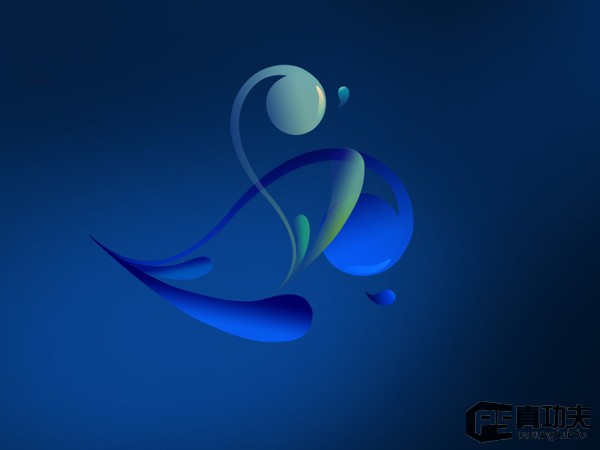 Photoshop 蓝色梦幻的潮流壁纸制作