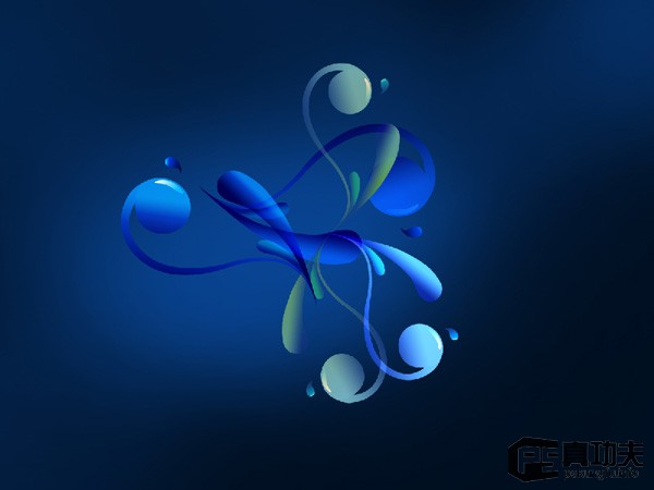 Photoshop 蓝色梦幻的潮流壁纸制作