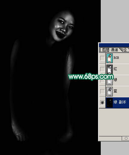 Photoshop 粉红色的人物写真图片
