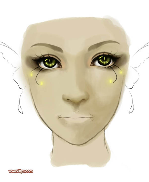 photoshop 鼠绘忧郁的少女头像