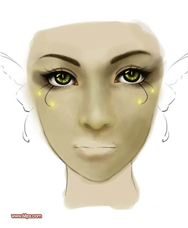 photoshop 鼠绘忧郁的少女头像