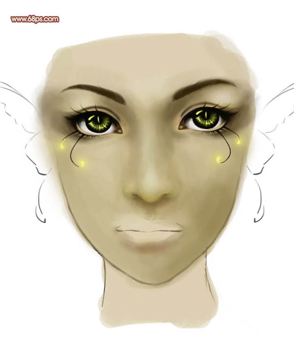 photoshop 鼠绘忧郁的少女头像