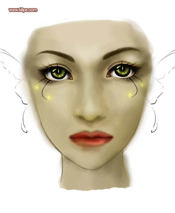 photoshop 鼠绘忧郁的少女头像