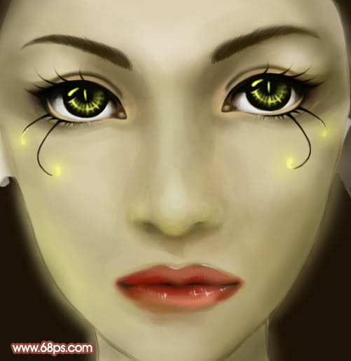 photoshop 鼠绘忧郁的少女头像