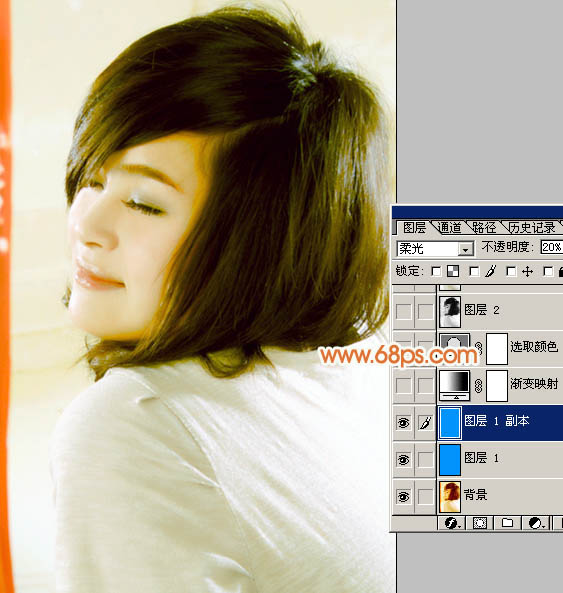 Photoshop 偏色的人物照片修正并美化