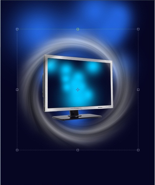 Photoshop 合成创意的液晶显示器广告特效