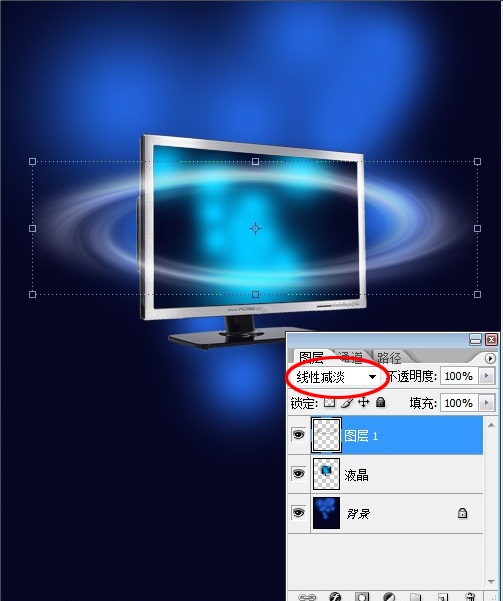Photoshop 合成创意的液晶显示器广告特效