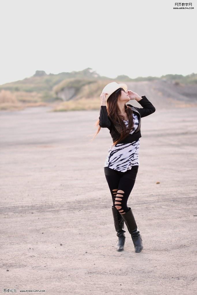 Photoshop 仿琉璃色调美女照片