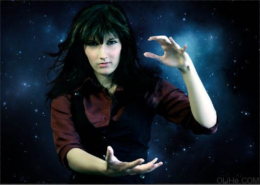 photoshop 合成玩转地球的女魔法师