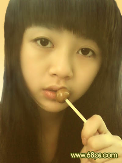 Photoshop 制作柔美的暖色手机图片