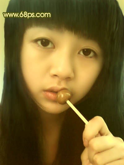 Photoshop 制作柔美的暖色手机图片