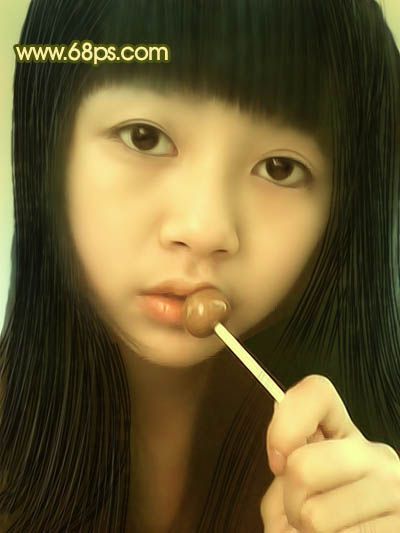 Photoshop 制作柔美的暖色手机图片