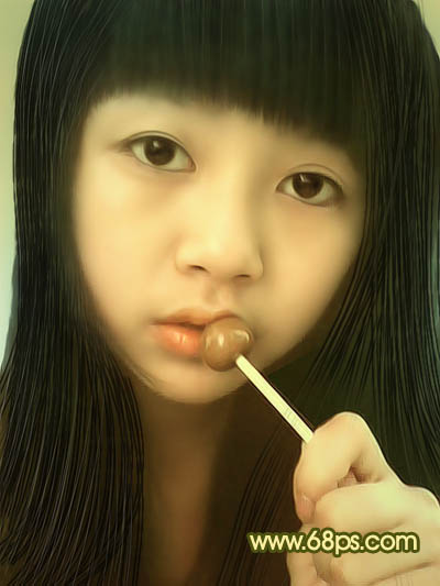 Photoshop 制作柔美的暖色手机图片