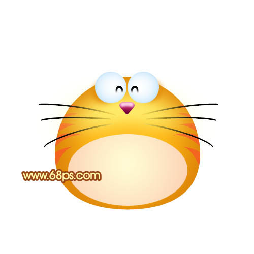 Photoshop 可爱的卡通女孩头像表情