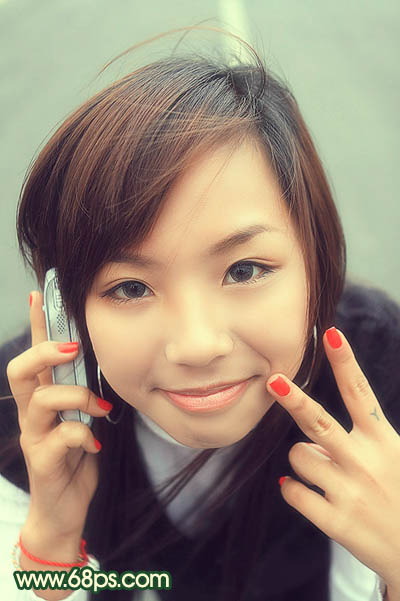 Photoshop 调出外景人像柔和的淡橙色