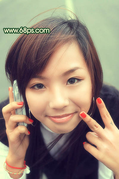 Photoshop 调出外景人像柔和的淡橙色