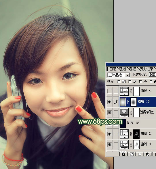 Photoshop 调出外景人像柔和的淡橙色
