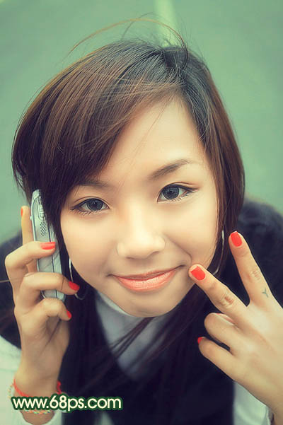 Photoshop 调出外景人像柔和的淡橙色