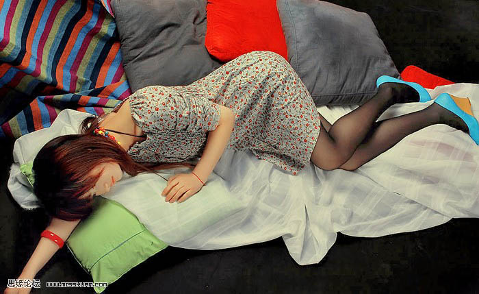 Photoshop 调出室内人物照片柔美的暖色调