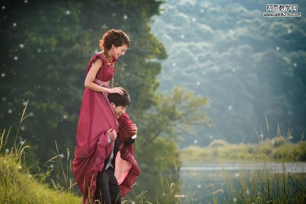 Photoshop 打造晨曦中浪漫的情侣