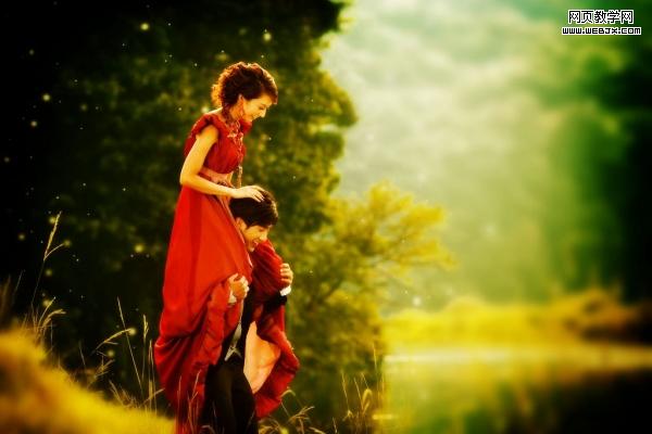 Photoshop 打造晨曦中浪漫的情侣