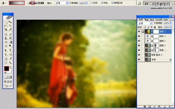 Photoshop 打造晨曦中浪漫的情侣