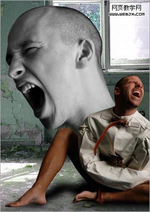 photoshop 合成狂人的呐喊