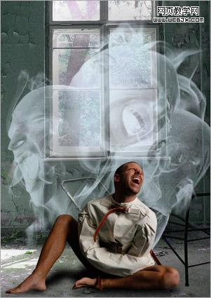 photoshop 合成狂人的呐喊