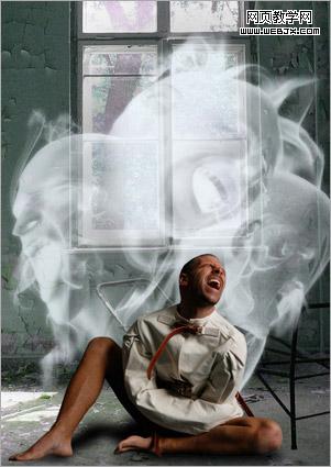 photoshop 合成狂人的呐喊