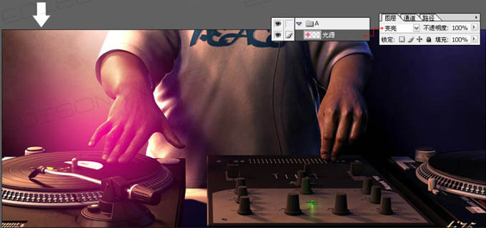 Photoshop 照片加上绚丽的潮流光束