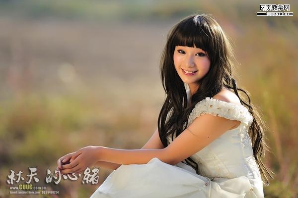 Photoshop 美女暖暖的秋色调照片